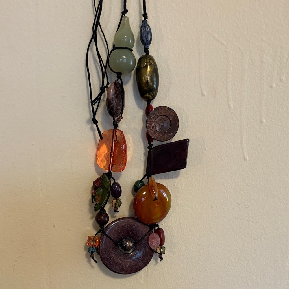 Vintage Teresa Goodall Multicolor Beaded Necklace - Picture 6 of 8